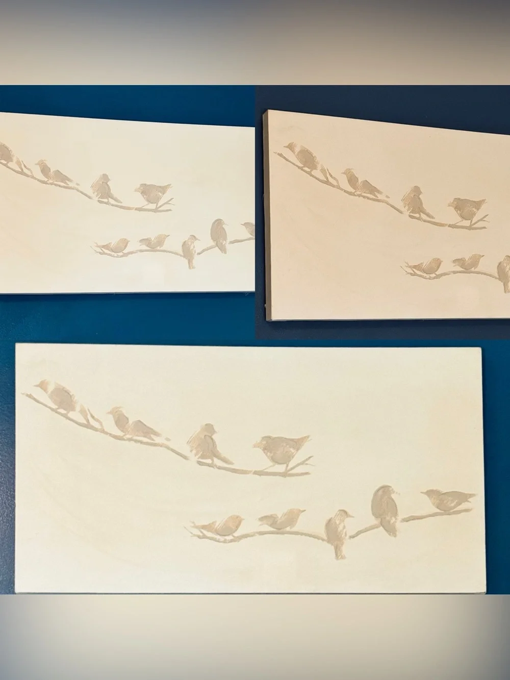 BRAMBLE & SAGE NEUTRAL BIRDS WALL ART | 15 X 28 IN.